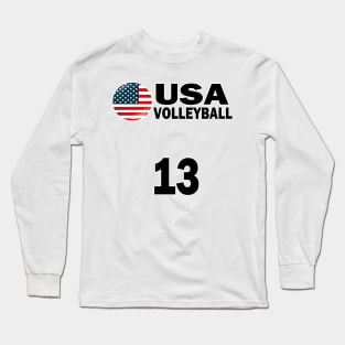 USA Volleyball #13 T-shirt Design Long Sleeve T-Shirt